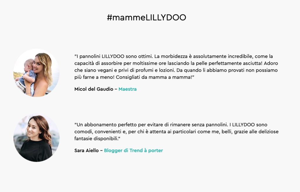 mamme lillydoo pannolini